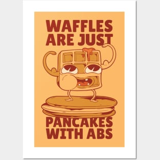 Funny waffles pancakes design Posters and Art